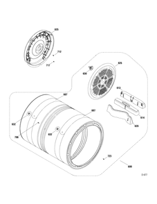 DRUM Diagram and Parts List for UPVH890EJ0MG  General Electric Dryer