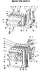 Doors Diagram and Parts List for TBX23DHC  General Electric Refrigerator