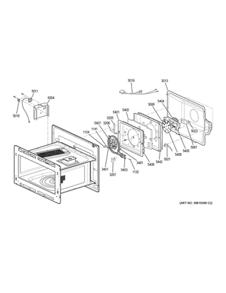 Interior Parts Diagram and Parts List for CTC912P2N1S1  General Electric Microwave