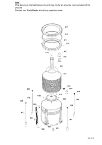 TUB WASHER Diagram and Parts List for GUD27ESMJ1WW  General Electric Dryer
