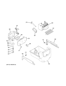 ICE MAKER & DISPENSER Diagram and Parts List for GSE25HGHJHWW  General Electric Refrigerator