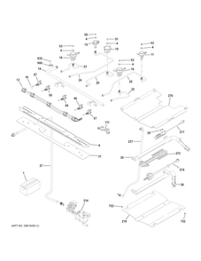 Gas & Burner Parts Diagram and Parts List for JGB720SEJ2SS  General Electric Range