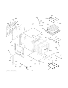 Body Parts Diagram and Parts List for JRS06SK3SS  General Electric Wall Oven