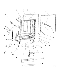 Part Location Diagram of WG04A01332 GE RAIL SUPPORT ASSEMBLY