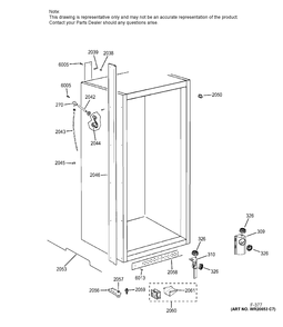 Part Location Diagram of WR02X13213 GE CLOSURE MECH Left Hand
