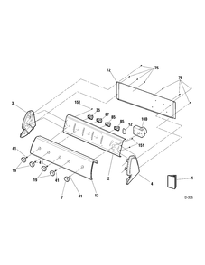 CONTROL PANEL Diagram and Parts List for GUSR493GBCWW  General Electric Dryer