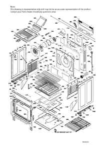 BODY PARTS Diagram and Parts List for PCGS920EEJ1ES  General Electric Range