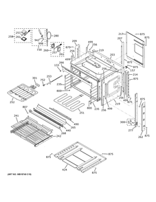 Body Parts Diagram and Parts List for PK7800SK8SS  General Electric Wall Oven
