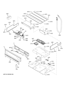 Control Panel Diagram and Parts List for ZKD90DPSN3SS  General Electric Wall Oven