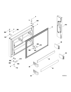 Part Location Diagram of WR01L04079 GE GRILLE BASE White