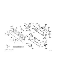 CONTROLS Diagram and Parts List for 56241B0WW  General Electric Washer