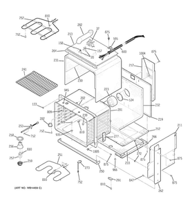 Body Parts Diagram and Parts List for JDP39WK5WW  General Electric Range