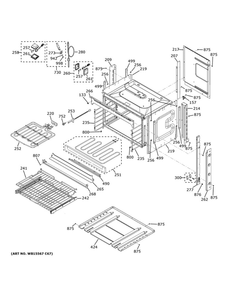 Body Parts Diagram and Parts List for PT7800DH9WW  General Electric Microwave Oven Combo