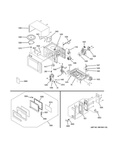 Microwave Diagram and Parts List for PEB7226SF2SS  General Electric Microwave