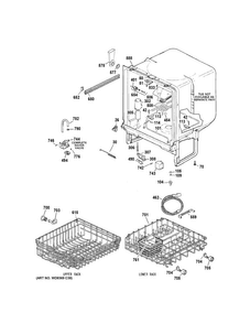 Body Parts Diagram and Parts List for HDA2100H35BB  Hotpoint Dishwasher