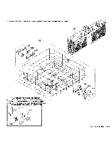 Lower Rack Assembly Diagram and Parts List for GDF450PGRAWW  General Electric Dishwasher