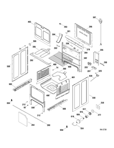 Part Location Diagram of WB11K10042 GE KEY PANEL