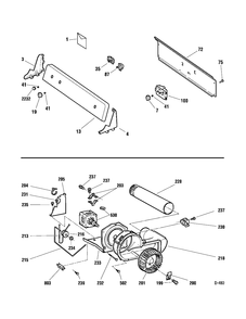 CONTROL PANEL Diagram and Parts List for PFSR465GH2WW  General Electric Dryer