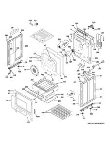 Body Parts Diagram and Parts List for JGS760DP3BB  General Electric Range