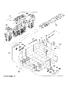 Lower rack assembly Diagram and Parts List for CDT845M5N2S5  General Electric Dishwasher