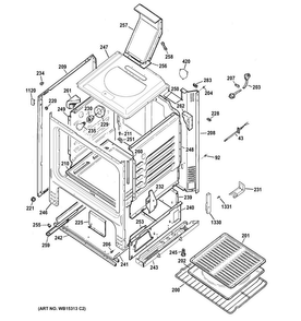 Body Parts Diagram and Parts List for JGBS60DEF1CC  General Electric Range