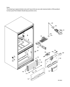 FZ FUNCTIONAL PARTS Diagram and Parts List for GFMS5HFFBSS  General Electric Refrigerator
