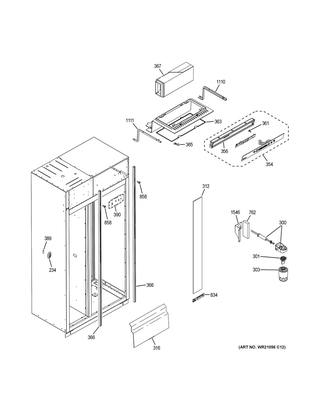 Fresh Food Section Diagram and Parts List for CSB48WSKCSS  General Electric Refrigerator