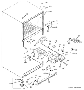 FRESH FOOD SECTION Diagram and Parts List for 38485KBRKRBB  General Electric Refrigerator