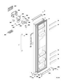 FZ DOOR Diagram and Parts List for DSR25USTAGS  General Electric Refrigerator