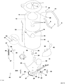 MOTOR/TUB Diagram and Parts List for WSM27TCAWWW  General Electric Washer