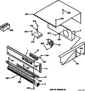 CONTROL PANEL Diagram and Parts List for JCKP15BW-1  General Electric Range
