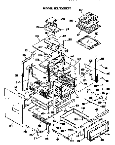Oven Diagram and Parts List for RGJ736GEP1BG  Hotpoint Range