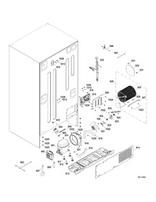 SYSTEM Diagram and Parts List for PFRS5NBXCSS  General Electric Refrigerator