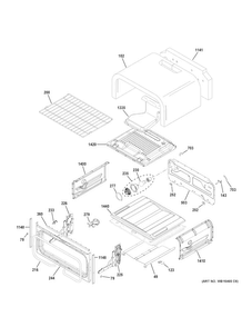 Upper Oven Diagram and Parts List for JGB860SEJ5SS  General Electric Range