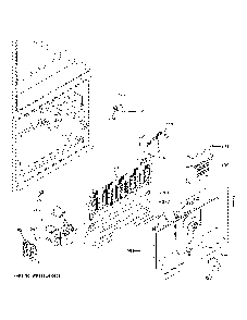 Freezer section Diagram and Parts List for GNE25JGKLFWW  General Electric Refrigerator