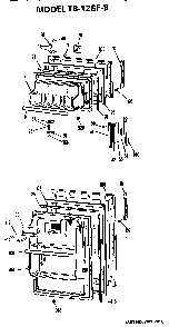 Doors Diagram and Parts List for TB12SFB  General Electric Refrigerator
