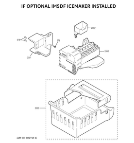 Optional Accessories Diagram and Parts List for DFE28JSKBSS  General Electric Refrigerator