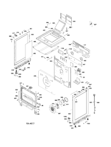 BODY PARTS Diagram and Parts List for CCGS985SET1SS  General Electric Range