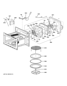 Interior Parts Diagram and Parts List for ZSB9131V1SS  General Electric Wall Oven