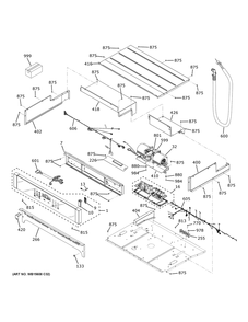 Control Panel Diagram and Parts List for JTS3000DN3WW  General Electric Wall Oven
