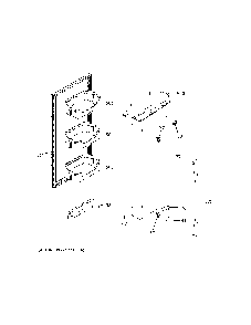 Fresh Food Door - Rh Diagram and Parts List for GFE24JBLPFTS  General Electric Refrigerator