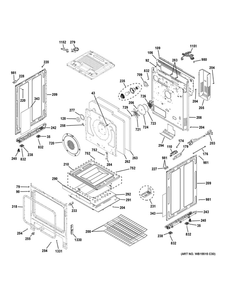 Body Parts Diagram and Parts List for JGS760SP4SS  General Electric Range