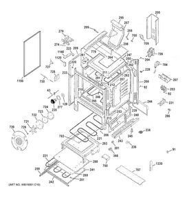Body Parts Diagram and Parts List for C2S985SET8SS  General Electric Range