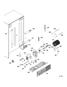 SEALED SYSTEM Diagram and Parts List for MSR23IETAWW  General Electric Refrigerator