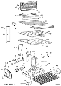 SYSTEM GROUP Diagram and Parts List for TBXC19ZPBRAD  General Electric Refrigerator