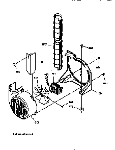 Blower Diagram and Parts List for JSP28GV2BB  General Electric Range