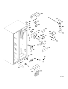 FF SECTION Diagram and Parts List for GSRS3QGXGFSS  General Electric Refrigerator