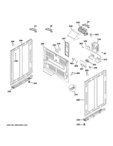 Body Parts Diagram and Parts List for CHS950P3M2D1  General Electric Range