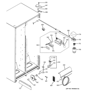 Fresh Food Section Diagram and Parts List for GSH22JGDBCC  General Electric Refrigerator