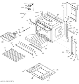 Body Parts Diagram and Parts List for JK5000DF3BB  General Electric Wall Oven